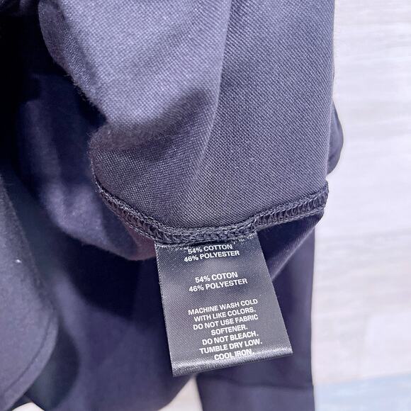 Dodge Jersey Knit Button Down Shirt Black Long Sleeve OGIO Stretch Mens Medium - Picture 8 of 8